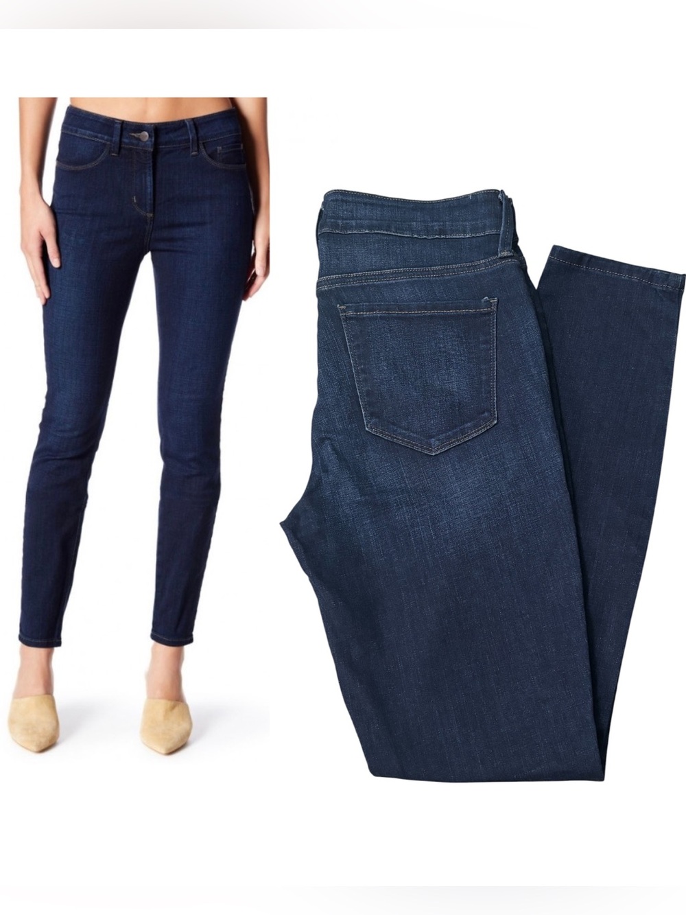 NYDJ Ami Super Skinny Jeans Hollywood Dark Wash Blue Sz 8 Women’s Slimming